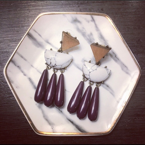 BaubleBar Jewelry - Baublebar, purple drop earrings!